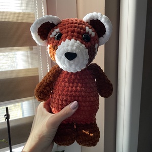 Horgolt plüss vörös panda, Játék & Sport, Plüssállat & Játékfigura, Más figura, Horgolás, MESKA
