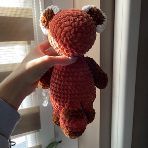 Horgolt plüss vörös panda - játék & sport - plüssállat & játékfigura - más figura - Meska.hu