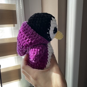 Horgolt plüss kapucnis pingvin - játék & sport - plüssállat & játékfigura - más figura - Meska.hu