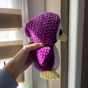 Horgolt plüss kapucnis pingvin - játék & sport - plüssállat & játékfigura - más figura - Meska.hu