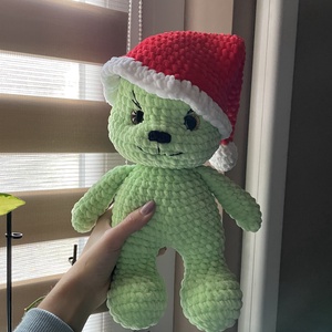 Horgolt plüss karácsonyi grincs - Meska.hu