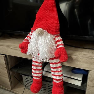 Horgolt plüss karácsonyi manó dísz - játék & sport - plüssállat & játékfigura - más figura - Meska.hu