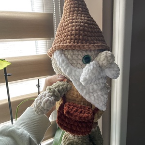 Horgolt plüss kerti törpe manó - játék & sport - plüssállat & játékfigura - manó - Meska.hu