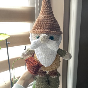 Horgolt plüss kerti törpe manó, Játék & Sport, Plüssállat & Játékfigura, Manó, Horgolás, Varrás, MESKA