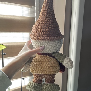 Horgolt plüss kerti törpe manó - játék & sport - plüssállat & játékfigura - manó - Meska.hu