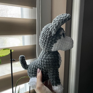 Horgolt plüss husky kutya - játék & sport - plüssállat & játékfigura - kutya - Meska.hu