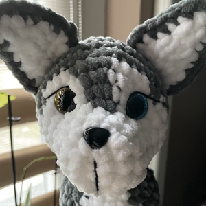 Horgolt plüss husky kutya - játék & sport - plüssállat & játékfigura - kutya - Meska.hu