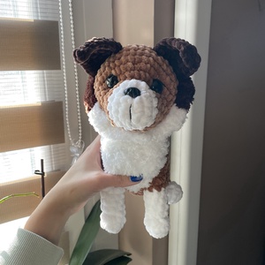 Horgolt plüss border collie kutya, Játék & Sport, Plüssállat & Játékfigura, Kutya, Horgolás, Varrás, MESKA