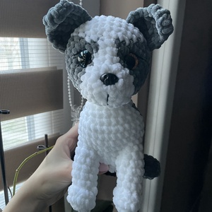 Horgolt plüss border collie kutya - Meska.hu