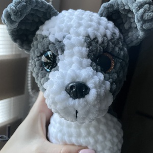 Horgolt plüss border collie kutya - játék & sport - plüssállat & játékfigura - kutya - Meska.hu