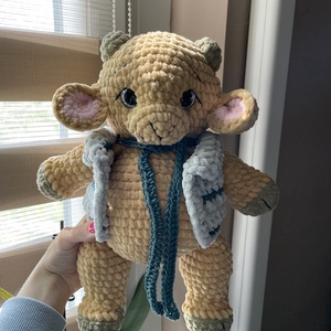 Horgolt plüss kecske kabáttal - Meska.hu