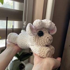 Horgolt plüss bárány - játék & sport - plüssállat & játékfigura - plüss bárány - Meska.hu