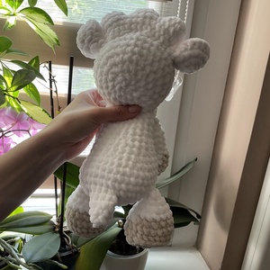 Horgolt plüss bárány - játék & sport - plüssállat & játékfigura - plüss bárány - Meska.hu