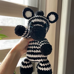 Horgolt plüss zebra - Meska.hu