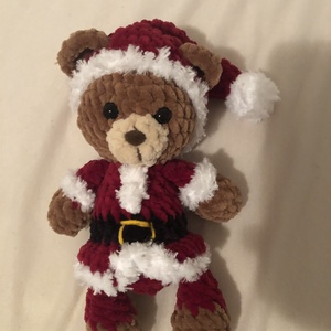 Horgolt karácsonyi maci - játék & sport - plüssállat & játékfigura - maci - Meska.hu