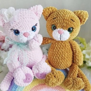 Horgolt Cica fiú vagy lány, Játék & Sport, Plüssállat & Játékfigura, Cica, Horgolás, MESKA