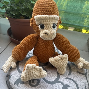 Horgolt Gorilla - játék & sport - plüssállat & játékfigura - majom - Meska.hu