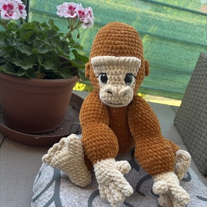 Horgolt Gorilla - játék & sport - plüssállat & játékfigura - majom - Meska.hu