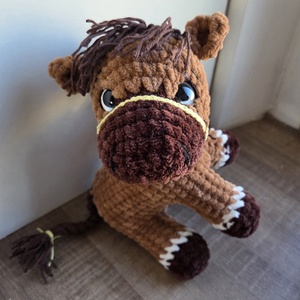 Pihe puha horgolt ló - játék & sport - plüssállat & játékfigura - ló - Meska.hu