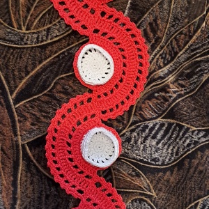 Horgolt adventi mécsestartó - Meska.hu