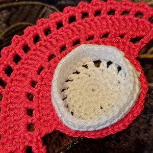 Horgolt adventi mécsestartó - karácsony - adventi díszek - adventi gyertyadíszek és koszorúdíszek - Meska.hu