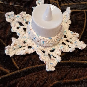 Horgolt mécsestartó  - Meska.hu