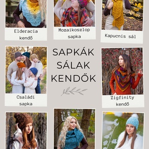 CrocheTrend � Horgolt sapkák, sálak és kendők - nyomtatott könyv - diy (csináld magad) - szabásminta, útmutató - horgolási minta - Meska.hu