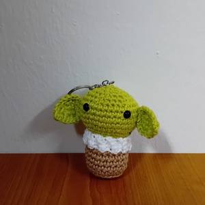 Baby Yoda kulcstartó, Táska & Tok, Kulcstartó & Táskadísz, Kulcstartó, Horgolás, MESKA