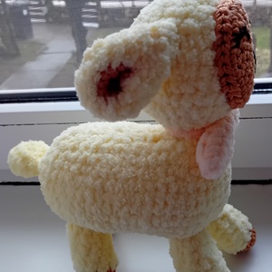 Sárga plüss bárány - játék & sport - plüssállat & játékfigura - plüss bárány - Meska.hu