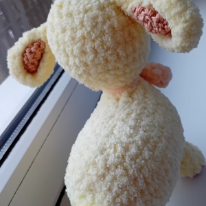 Sárga plüss bárány - játék & sport - plüssállat & játékfigura - plüss bárány - Meska.hu