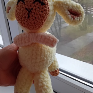 Sárga plüss bárány - játék & sport - plüssállat & játékfigura - plüss bárány - Meska.hu