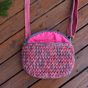 Horgolt övtáska - naplemente, Táska & Tok, Övtáska, Horgolás, MESKA