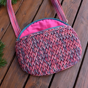 Horgolt övtáska - naplemente - táska & tok - övtáska - Meska.hu