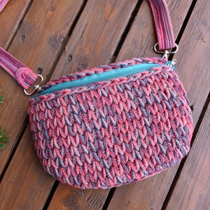 Horgolt övtáska - naplemente - táska & tok - övtáska - Meska.hu