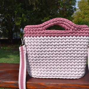 Horgolt táska - rózsaszín - Meska.hu