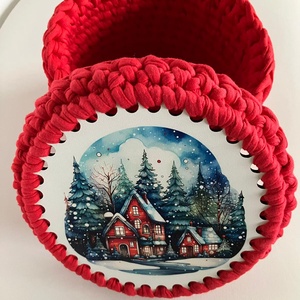 Horgolt kosár téli kunyhó tetővel - karácsony - karácsonyi lakásdekoráció - karácsonyi lakásdíszek - Meska.hu Horgolt kosár téli kunyhó tetővel - karácsony - karácsonyi lakásdekoráció - karácsonyi lakásdíszek - Meska.hu