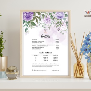 Digitális árlista PDF, JPEG, A4 design szerkesztés, Manikűr Árlista, Műkörmös Árlista, Egyedi digitális tervezés - művészet - grafika & illusztráció - digitális - Meska.hu