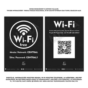 Digitális, Információs poszter design, Wi-Fi Poszter üzletekbe, A4 méretben, JPG/PDF - művészet - grafika & illusztráció - digitális - Meska.hu