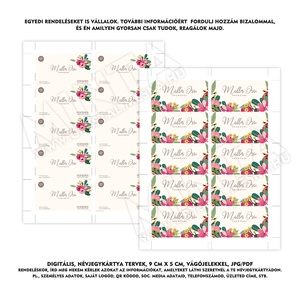 Virágos Névjegykártya terv, névjegykártya design, digitális névjegykártya design - művészet - grafika & illusztráció - digitális - Meska.hu