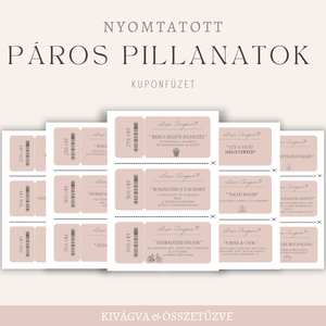 Páros Pillanatok romantikus kuponfüzet szerelmespároknak - Nyomtatott , Otthon & Életmód, Papír, írószer, Ajándékozás kellékei, Ajándékkísérő, Mindenmás, Fotó, grafika, rajz, illusztráció, MESKA