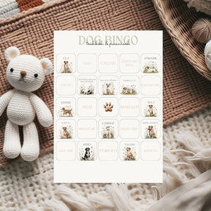 DOG BINGO trükkök és parancsok, interaktív tanulás kutyáknak és gazdiknak - Nyomtatható, Digitális termék - Meska.hu