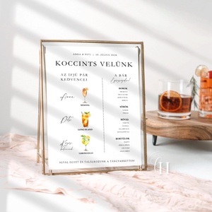 Esküvői italmenü és koktéllap poszter - SIGNATURE DRINKS - Személyre szabott minimalista, modern dizájn - esküvő - dekoráció - tábla & jelzés - Meska.hu Esküvői italmenü és koktéllap poszter - SIGNATURE DRINKS - Személyre szabott minimalista, modern dizájn - esküvő - dekoráció - tábla & jelzés - Meska.hu