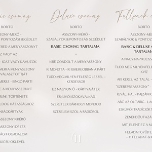 Lánybúcsú feladatgyűjtemény - ULTIMATE FULLPACK - 48 oldalas nyomtatható PDF - Személyre szabott, minimalista dizájn - esküvő - lánybúcsú - Meska.hu
