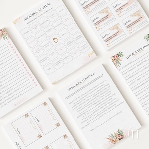 Lánybúcsú feladatgyűjtemény - ULTIMATE FULLPACK - 48 oldalas nyomtatható PDF - Személyre szabott, romantikus dizájn - esküvő - lánybúcsú - Meska.hu