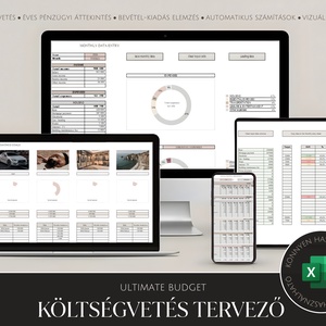 Prémium éves költségvetés-tervező - Ultimate Budget - Az első lépés a pénzügyi tudatosság felé - Automatizált Excel  - Meska.hu