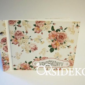 Romantikus vintage vendégkönyv - Meska.hu