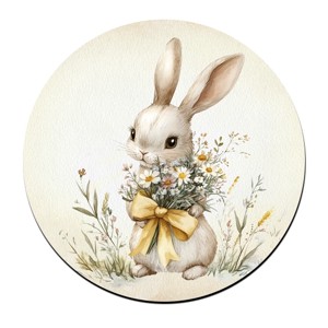 Vintage Húsvéti nyuszi virággal poháralátét, , , MESKA