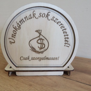 Egyedi fa  persely - esküvő - emlék & ajándék - doboz - Meska.hu