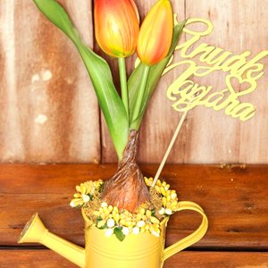 Anyák napi tulipanos asztaldísz, Otthon & Lakás, Dekoráció, Asztal és polc dekoráció, Asztaldísz, , MESKA