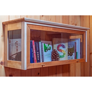 Juharfa üveges könyvszekrény - Meska.hu